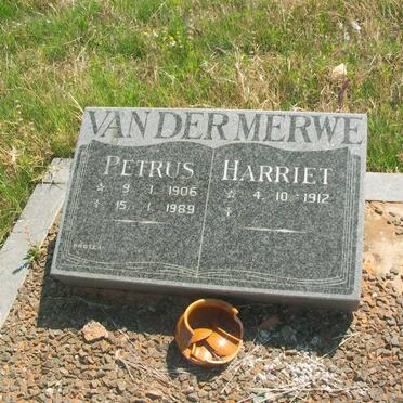 MERWE Petrus, van der 1906-1989 &amp; Harriet 1912-
