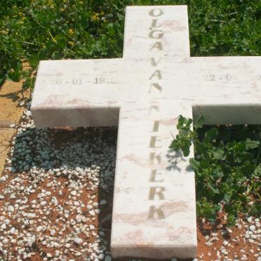 NIEKERK Olga, van 1913-2004