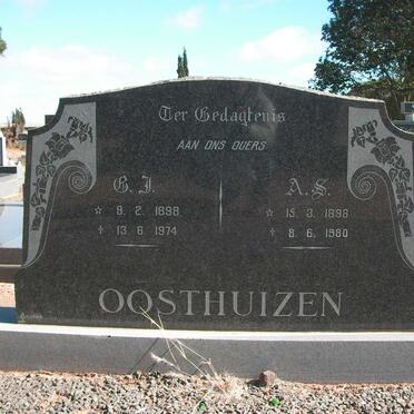OOSTHUIZEN G.J. 1898-1974 &amp; A.S. 1898-1980