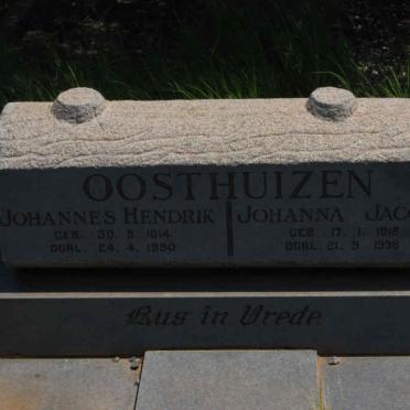 OOSTHUIZEN Johannes Hendrik  1914-1990 &amp; Johanna Jacoba 1915-1996