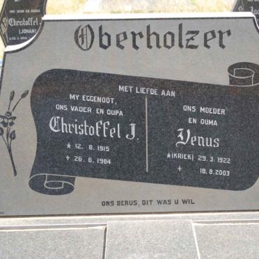 OBERHOLZER Christoffel J. 1915-1984 &amp; Venus KRIEK 1922-2003