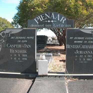 PIENAAR Casper Jan Hendrik 1909-1996 &amp; Hester Catharina Johanna 1913-1983