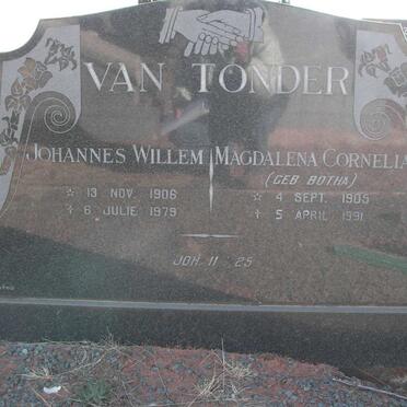 TONDER Johannes Willem, van 1906-1979 &amp; Magdalena Cornelia BOTHA 1905-1991