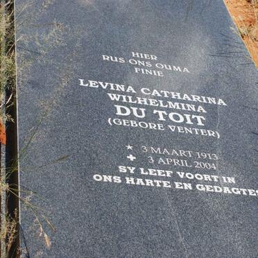 TOIT Levina Catharina Wilhelmina, du nee VENTER 1913-2004