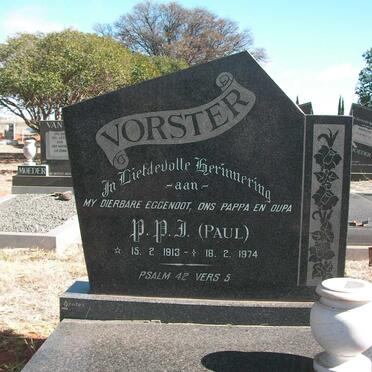 VORSTER P.P.J. 1913-1974