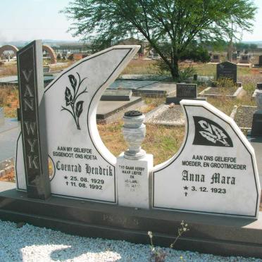 WYK Coenrad Hendrik, van 1929-1992 &amp; Anna Mara 1923-