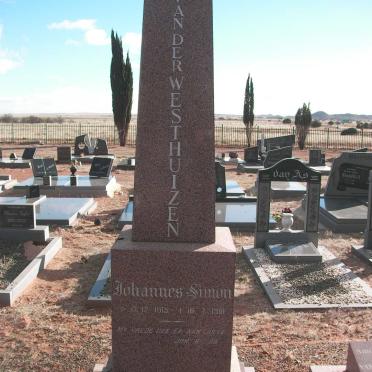 WESTHUIZEN Johannes Simon, van der 1915-1981