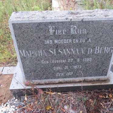BERG Martha Susanna, v.d. nee VOSTER 1889-1973