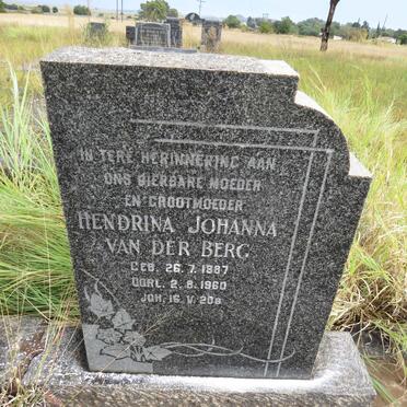BERG Hendrina Johanna, van der 1887-1960