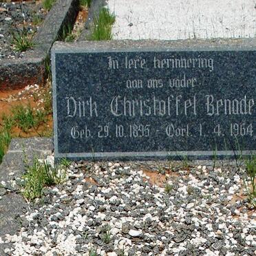 BENADE Dirk Christoffel 1895-1964
