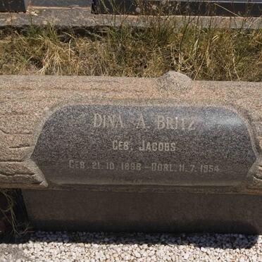 BRITZ Dina A. nee JACOBS 1888-1953