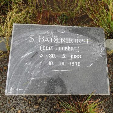 BADENHORST S. nee JOUBERT 1893-1978