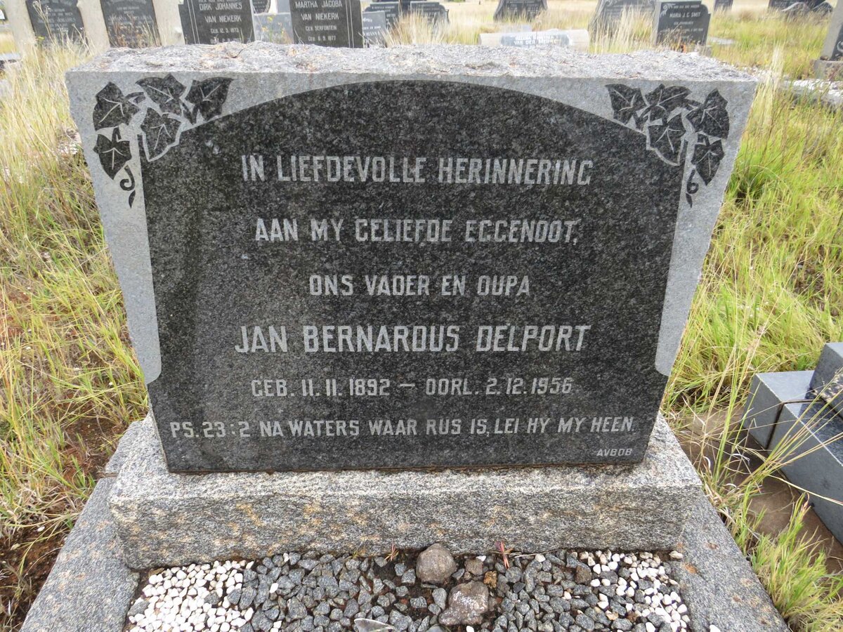 DELPORT Jan Bernardus 1892-1956