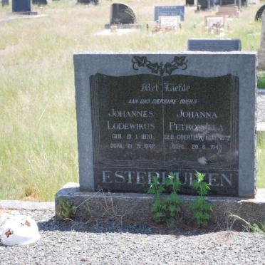 ESTERHUIZEN Johannes Lodewikus 1870-1942 &amp; Johanna Petronella COERTZEN 1872-1945