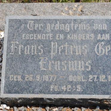 ERASMUS Frans Petrus Gert 1877-1923