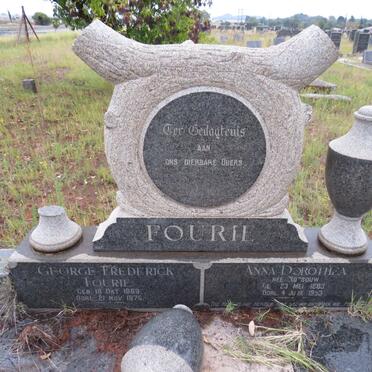 FOURIE George Frederick 1889-1975 &amp; Anna Dorothea ROSSOUW 1883-1953