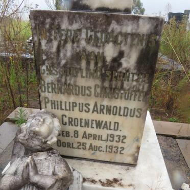 GROENEWALD Bernardus Christoffel Phillipus Arnoldus 1932-1932