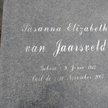JAARSVELD Susanna Elizabeth, van 1913-2007