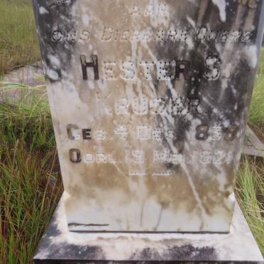 KRUGER Hester S. 1835-1921