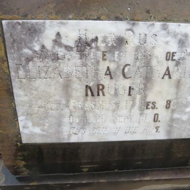 KRUGER Elizabeth Catharina nee ERASMUS 1884-1930