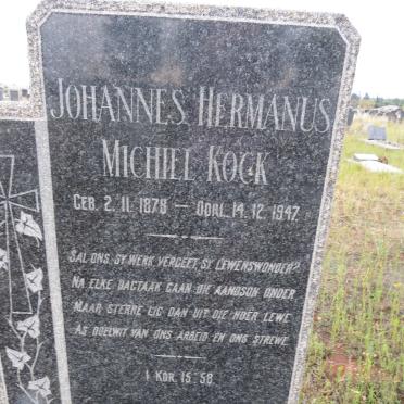 KOCK Johannes Hermanus Michiel 1878-1947