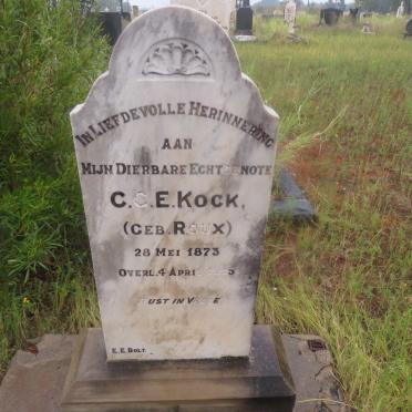 KOCK C.C.E nee ROUX 1873-1915
