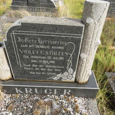 KRUGER Violet Cathleen nee HENDERSON 1912-1961