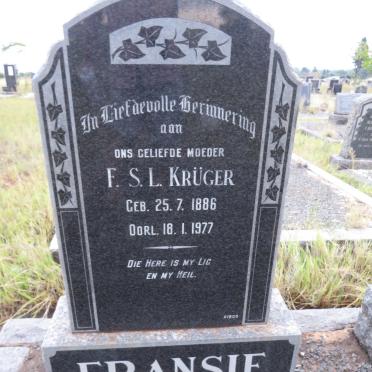 KRUGER F.S.L. 1886-1977