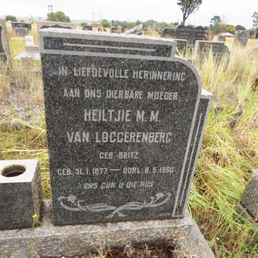 LOGGERENBERG Heiltjie M.M., van nee BRITZ 1877-1960