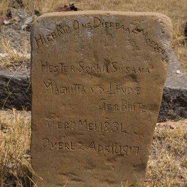 LINDE Hester Sophia Susana Magritta, VD nee BRITZ 1834-1917