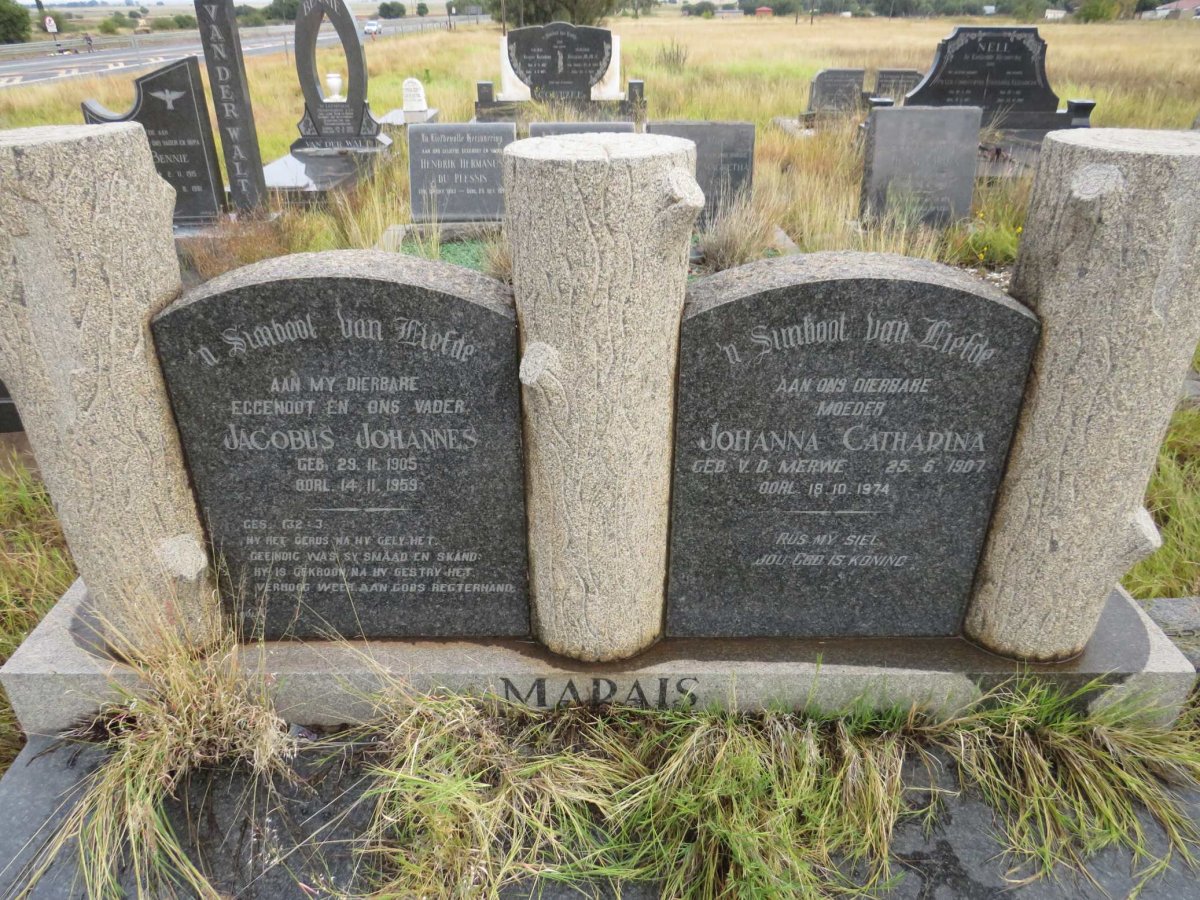 MARAIS Jacobus Johannes 1905-1959 &amp; Johanna Catharina V.D. MERWE 1907-1974