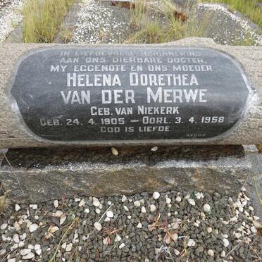 MERWE Helena Dorethea, van der nee VAN NIEKERK 1905-1958