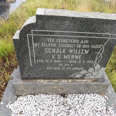 MERWE Schalk Willem, v.d. 1896-1959