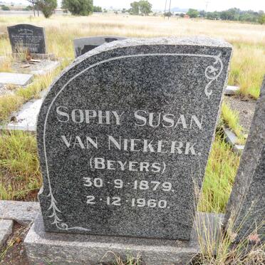 NIEKERK Sophy Susan, van nee BEYERS 1879-1960