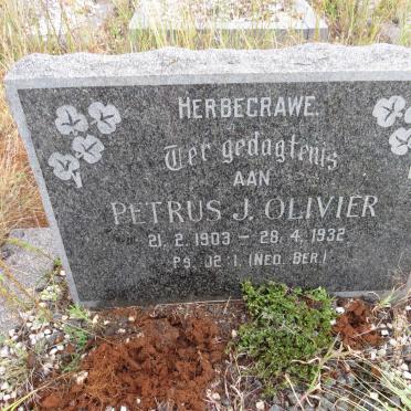 OLIVIER Petrus J. 1903-1932