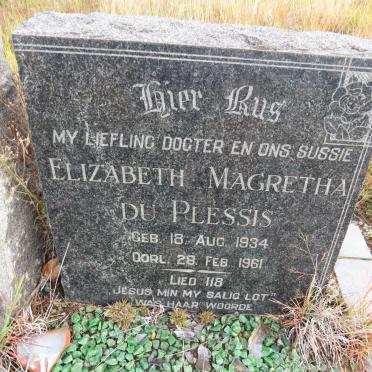 PLESSIS Elizabeth Magretha, du 1934-1961