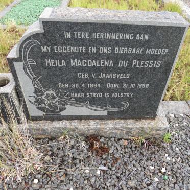 PLESSIS Heila Magdalena, du nee V. JAARSVELD 1894-1958