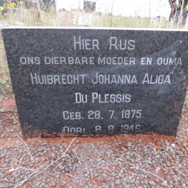 PLESSIS Huibrecht Johanna Alida, du 1875-1946