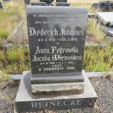 REINECKE Diederick Johannes 1892-1959 &amp; Anna Petronella Jacoba VERMEULEN 1901-1986