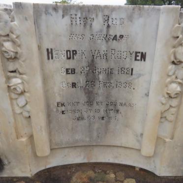 ROOYEN Hendrik, van 1891-1938