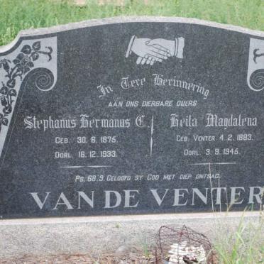 VENTER Stephanus Hermanus F. 1876-1933 &amp; Heila Magdalena VENTER 1883-1946