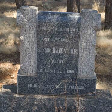 VILLIERS Elizabeth J., de nee DU TOIT 1869-1959