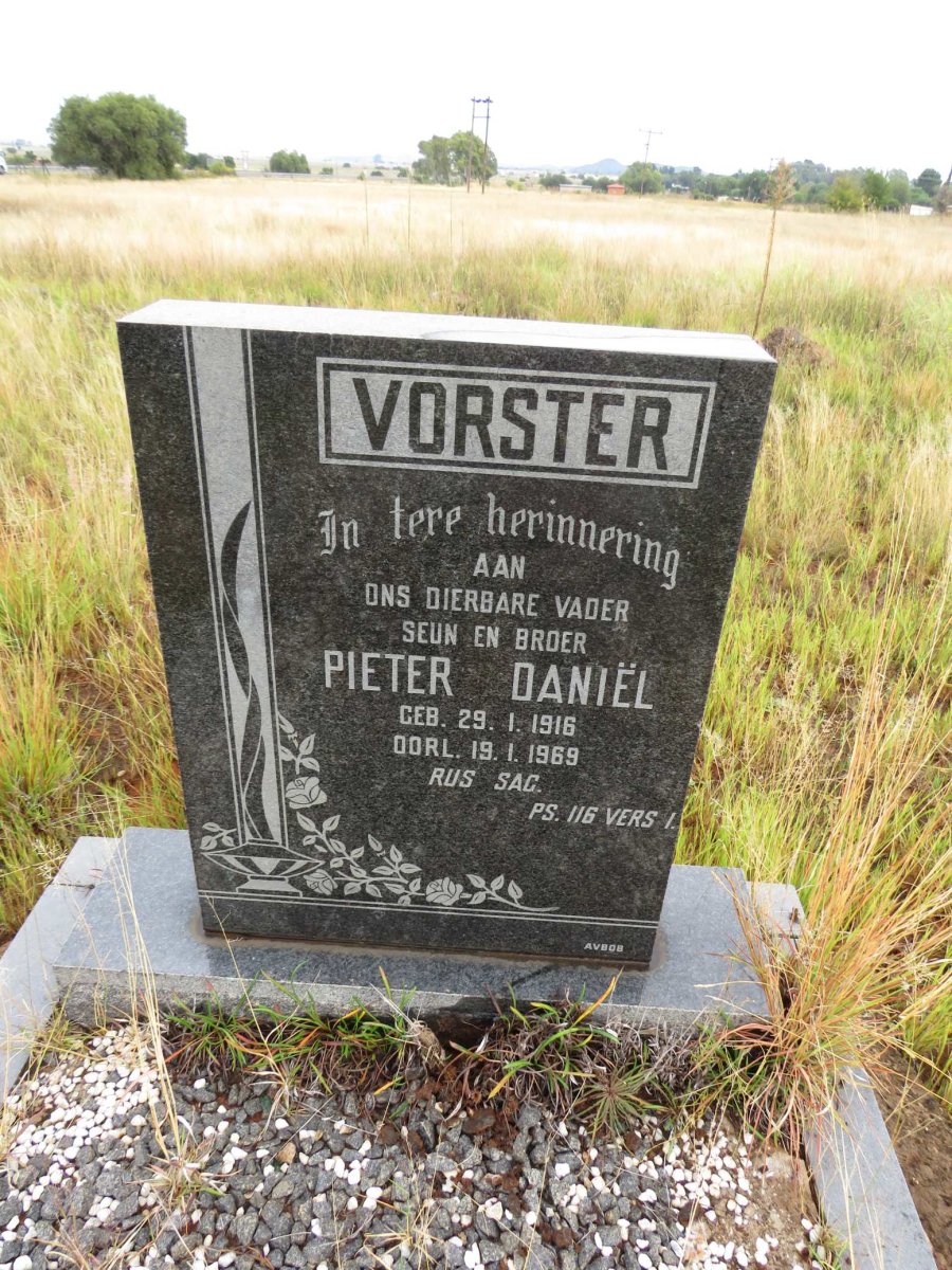 VORSTER Pieter Daniel 1916-1969