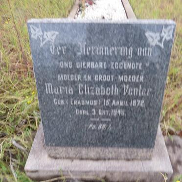 VENTER Maria Elizabeth nee ERASMUS 1872-1940