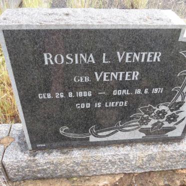 VENTER Rosina L. nee VENTER 1886-1971