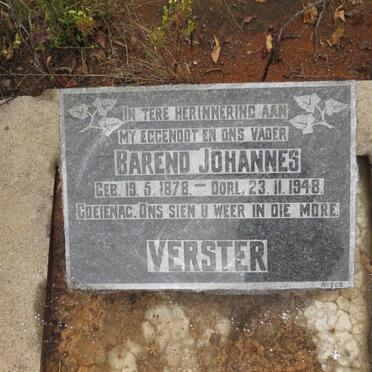 VERSTER Barend Johannes 1878-1948