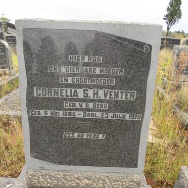 VENTER Cornelia S.H. nee v.d. BERG 1885-1970