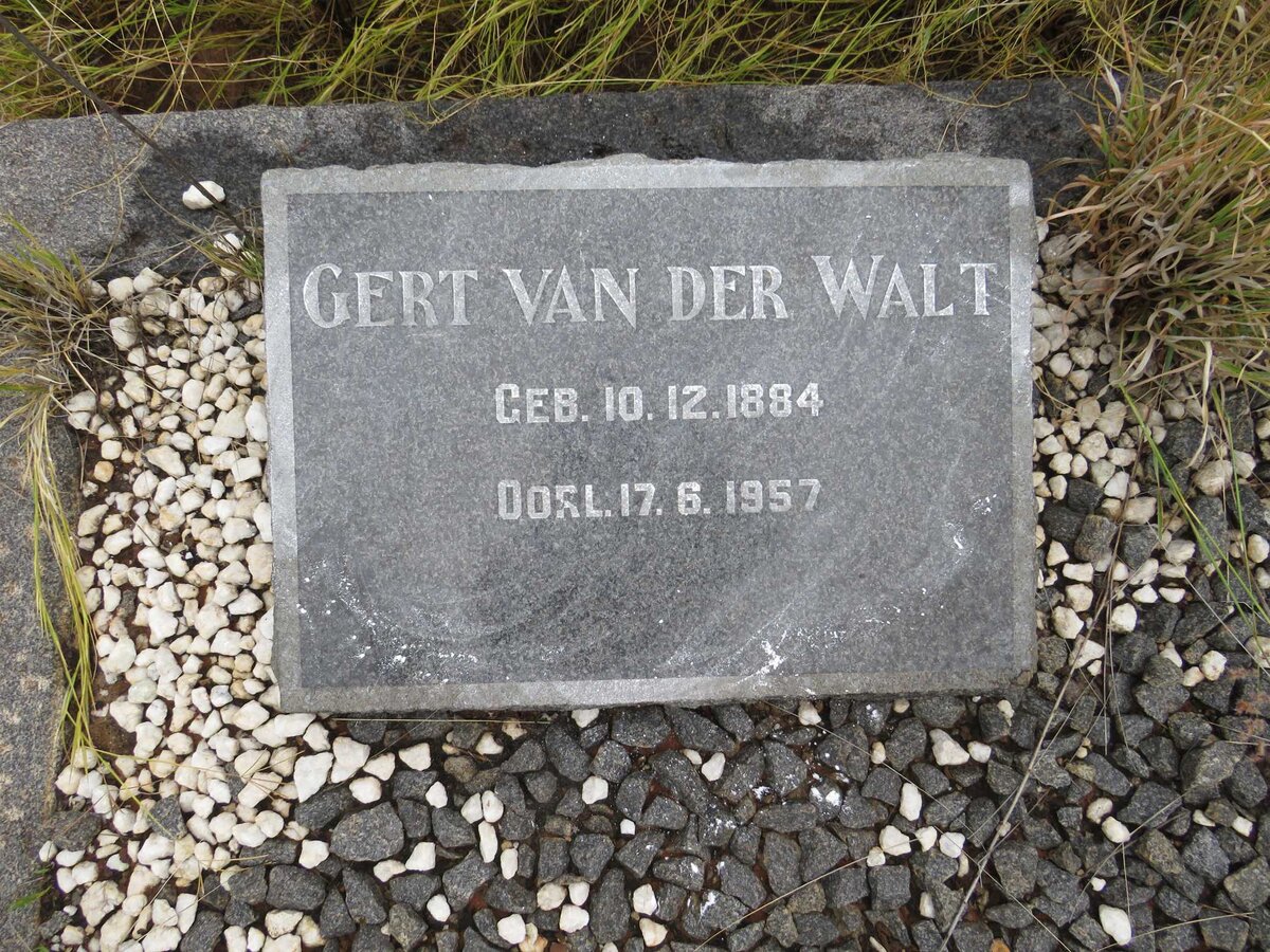 WALT Gert, van der 1884-1957