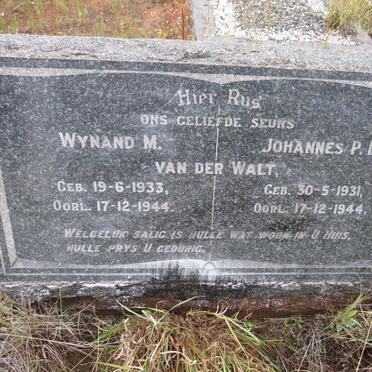 WALT Johannes P.L., van der 1931-1944 :: VAN DER WALT Wynand M. 1933-1944