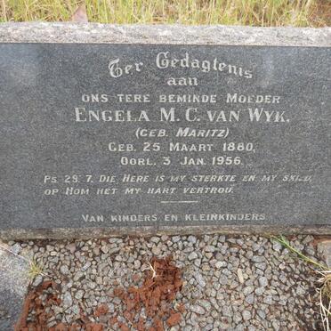 WYK Engela M.C., van nee MARITZ 1880-1956